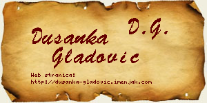 Dušanka Gladović vizit kartica